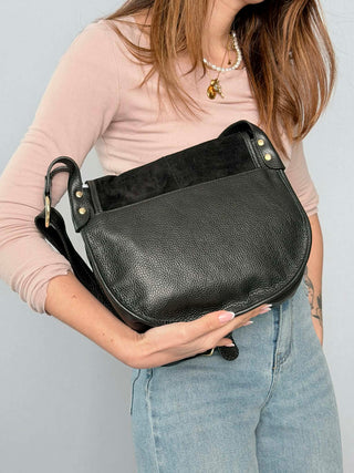 Borsa pelle-camoscio Sella