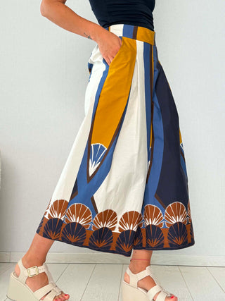 Pantalone Panama Giallo-Blu