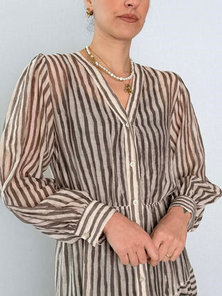 Abito lungo gessato - Susy Mix