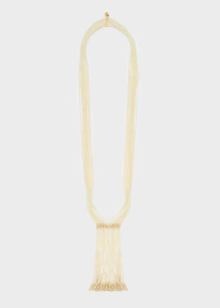 FRINGED GLASS NECKLACE