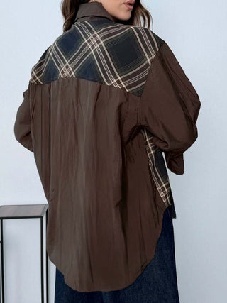 Camicia over Toronto Marrone