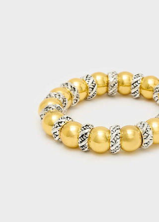 BRACCIALE SFERE ED ELEMENTI MIX ORO\ARGENTO