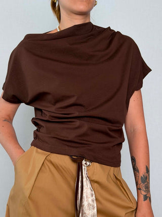 T-Shirt scollo obliquo