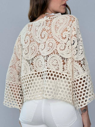 Cardigan crochet con lacci - Susy Mix