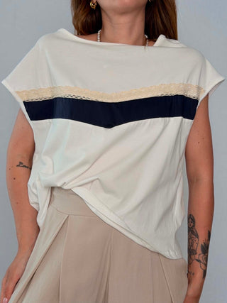 T-Shirt 56363 bianco blu