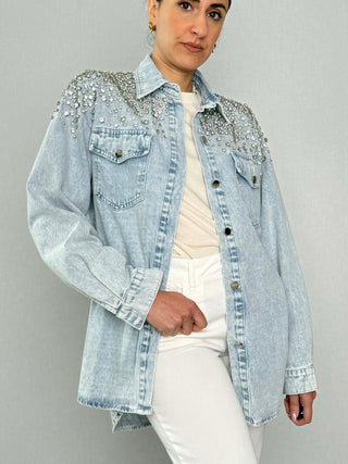 Camicia Denim con strass - Susy Mix