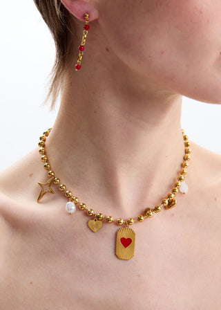COLLANA MULTICIONDOLO ACC. INOS. ORO