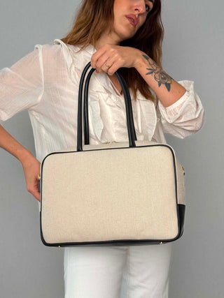 Tania Canvas and Leather Bag