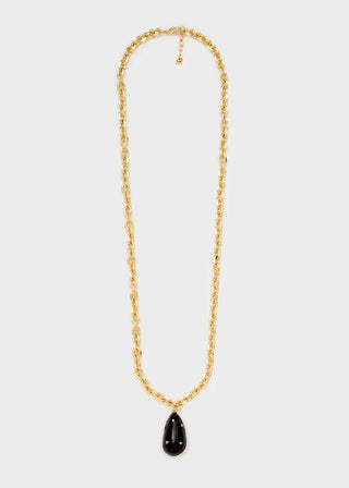 COLLANA JULS LUNGA ELEMENTO SMALTATO Nero
