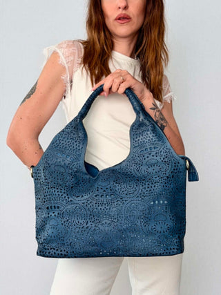 Borsa pelle laserata Iris
