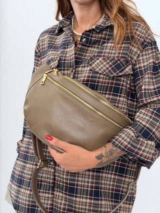 Marsupio grande Nappa Taupe