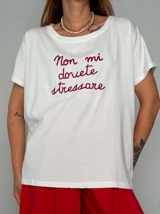 T-Shirt No Stress - Bordeaux