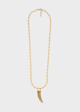 COLLANA MIRY LUNGA CON CORNO MARRONE