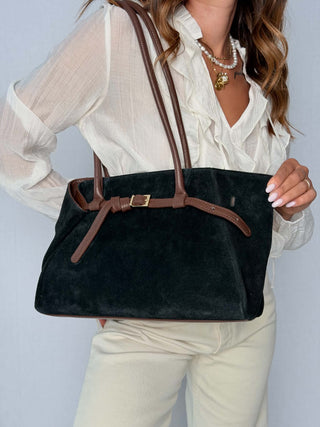 Borsa camoscio Elettra Nero