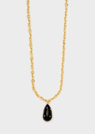 COLLANA JULS LUNGA ELEMENTO SMALTATO Nero
