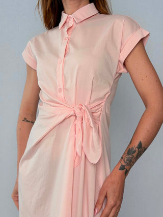 Shirt dress with knot - HaveOne