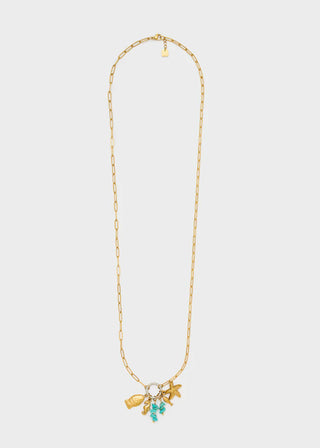 COLLANA CHAIN PERLINE E PESCI