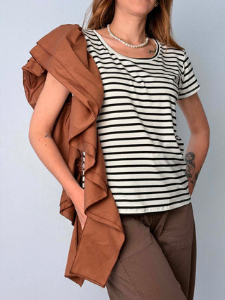 T-Shirt riga rouche - Susy Mix
