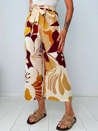 Pantalone con cintura Vercelli Beige-India