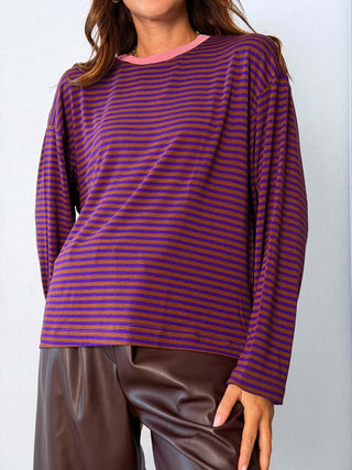 Maglia righe viola - Susy Mix