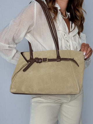 Borsa camoscio Elettra Beige