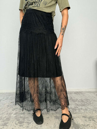Black lace skirt - Kontatto