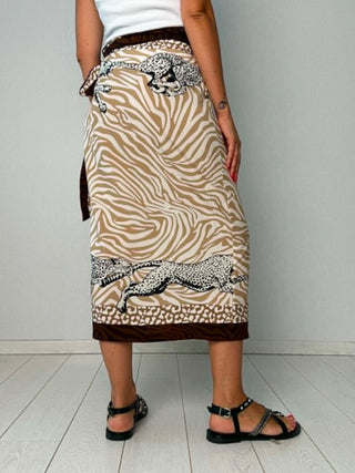 Gonna pareo Leo Beige