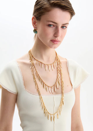 COLLANA LUNGA MULTIFILO CON PENDENTI