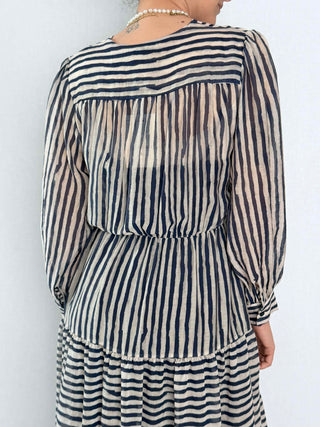 Pinstripe maxi dress - Susy Mix