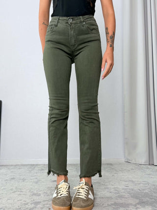 Pantalone trombetta verde