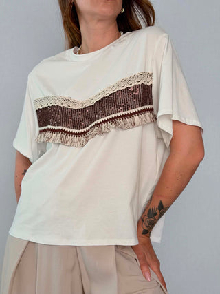 T-Shirt 56429 bianco moro
