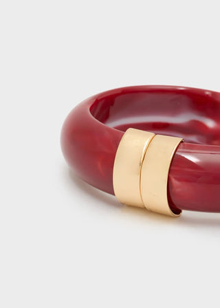 BRACCIALE MICHI DETTAGLIO ORO RESINA ROSSO