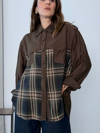 Camicia over Toronto Marrone