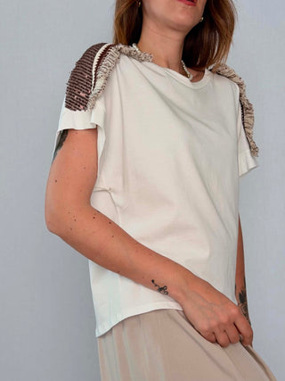 T-Shirt 56430 bianco moro