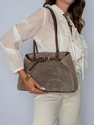 Borsa camoscio Elettra Taupe
