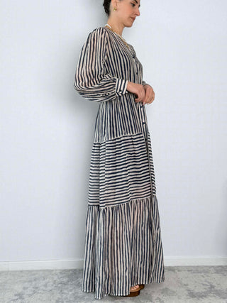 Pinstripe maxi dress - Susy Mix