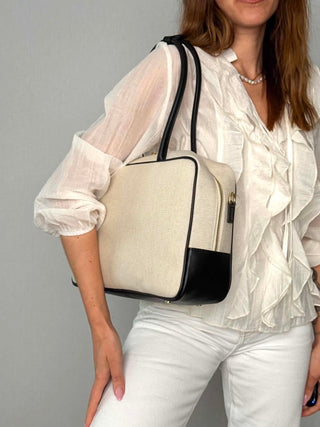 Tania Canvas and Leather Bag