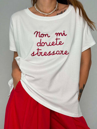 T-Shirt No Stress - Bordeaux