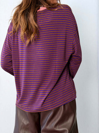 Maglia righe viola - Susy Mix