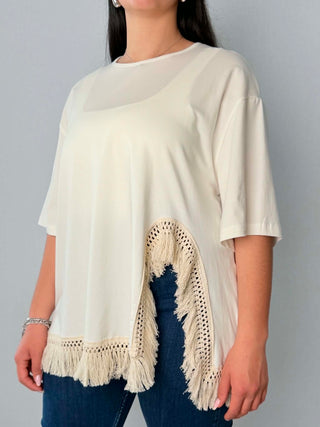 T-Shirt con frangia - Susy Star