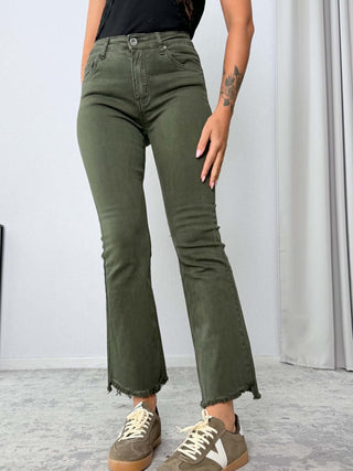 Pantalone trombetta verde