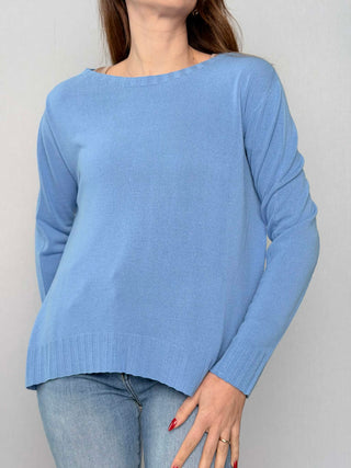 Maglia girocollo spacco dietro - Kontatto