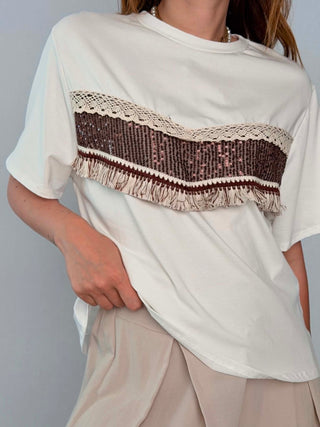 T-Shirt 56429 bianco moro