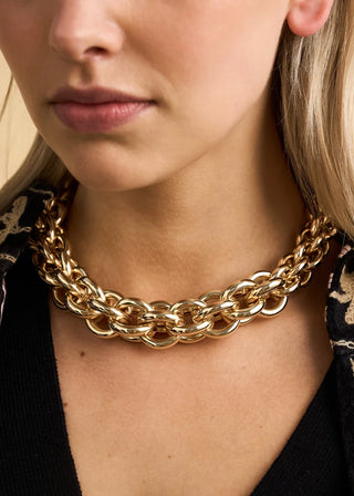 COLLANA CATENA 3D GIROCOLLO ORO