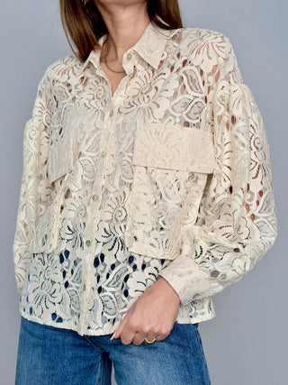 Embroidered shirt with pockets - Tensione In