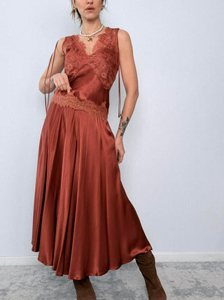 Drawstring satin skirt - Kontatto