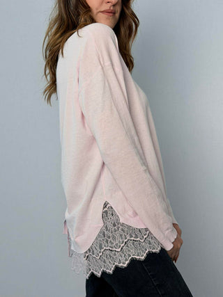 Susy Mix lace bottom sweater