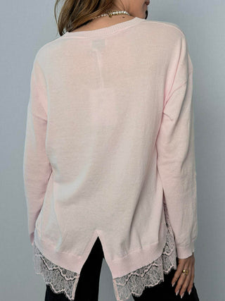 Susy Mix lace bottom sweater