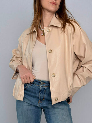 Susy faux leather mix jacket