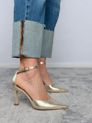 Décolleté pelle laminata